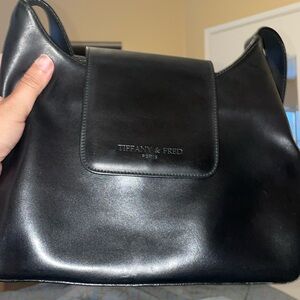 Classic black bag from Tiffany and Fred Paris. My grandmother had this bag.